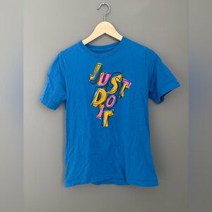Vintage Nike Blue Kids Tee with Vibrant Graphic